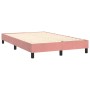 Cama box spring con colchón terciopelo rosa 120x200 cm de vidaXL, Camas y somieres - Ref: Foro24-3141298, Precio: 387,67 €, D...