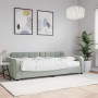 Sofá cama con colchón terciopelo gris claro 90x190 cm de vidaXL, Camas y somieres - Ref: Foro24-3196918, Precio: 305,34 €, De...