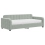 Sofá cama con colchón terciopelo gris claro 90x190 cm de vidaXL, Camas y somieres - Ref: Foro24-3196918, Precio: 305,34 €, De...