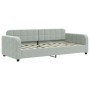 Sofá cama con colchón terciopelo gris claro 90x190 cm de vidaXL, Camas y somieres - Ref: Foro24-3196918, Precio: 305,34 €, De...