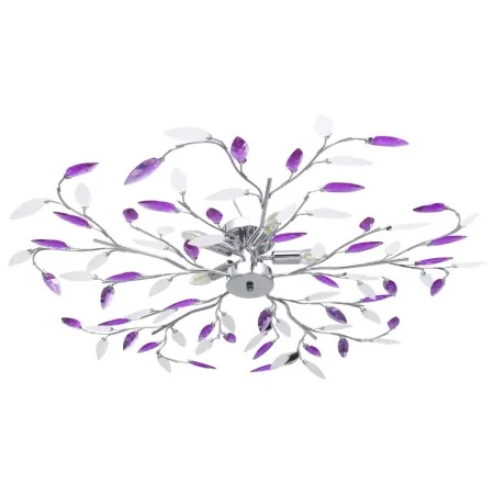 Leaf-shaped glass arm ceiling lamp with 5 purple bulbs by vidaXL, ceiling lights - Ref: Foro24-289240, Price: 82,10 €, Discou...