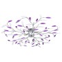 Lámpara de techo brazos cristal forma hoja 5 bombillas morado de vidaXL, Apliques de techo - Ref: Foro24-289240, Precio: 77,7...