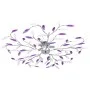 Leaf-shaped glass arm ceiling lamp with 5 purple bulbs by vidaXL, ceiling lights - Ref: Foro24-289240, Price: 82,10 €, Discou...