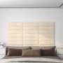 Wandpaneele 12 Stück cremefarbener Samt 60x15 cm 1,08 m² von vidaXL, Wandverkleidung - Ref: Foro24-343843, Preis: 48,99 €, Ra...