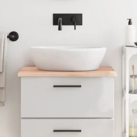 Untreated solid wood bathroom countertop 60x40x6 cm by vidaXL, Countertops - Ref: Foro24-3156011, Price: 47,32 €, Discount: %