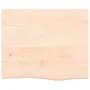 Encimera de baño madera maciza sin tratar 60x40x6 cm de vidaXL, Encimeras - Ref: Foro24-3156011, Precio: 47,32 €, Descuento: %
