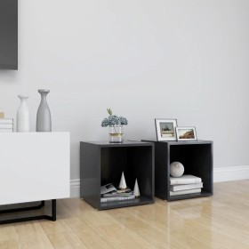 Muebles para TV 2 uds madera contrachapada gris 37x35x37 cm de vidaXL, Muebles TV - Ref: Foro24-805505, Precio: 30,41 €, Desc...
