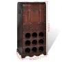 Botellero de madera para 9 botellas baúl con cajón de vidaXL, Botelleros - Ref: Foro24-240506, Precio: 112,74 €, Descuento: %