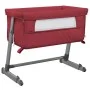 Cuna con colchón tela de lino rojo de vidaXL, Cunas y camas para niños - Ref: Foro24-10299, Precio: 112,09 €, Descuento: %