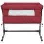 Cuna con colchón tela de lino rojo de vidaXL, Cunas y camas para niños - Ref: Foro24-10299, Precio: 112,09 €, Descuento: %