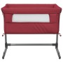 Cuna con colchón tela de lino rojo de vidaXL, Cunas y camas para niños - Ref: Foro24-10299, Precio: 113,49 €, Descuento: %