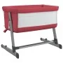 Cuna con colchón tela de lino rojo de vidaXL, Cunas y camas para niños - Ref: Foro24-10299, Precio: 112,09 €, Descuento: %