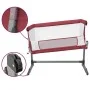 Cuna con colchón tela de lino rojo de vidaXL, Cunas y camas para niños - Ref: Foro24-10299, Precio: 112,09 €, Descuento: %