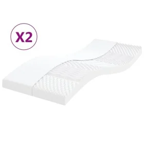 Colchones de espuma 2 uds 7 zonas dureza 20ILD blanco 90x200 cm de vidaXL, Colchones - Ref: Foro24-356363, Precio: 204,57 €, ...
