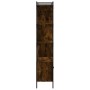 Estantería con puertas madera roble ahumado 76,5x30x154,5 cm de vidaXL, Librerías y estanterías - Ref: Foro24-833350, Precio:...