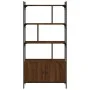 Estantería con puertas madera marrón roble 76,5x30x154,5 cm de vidaXL, Librerías y estanterías - Ref: Foro24-833352, Precio: ...