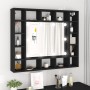 Mueble con espejo y luces LED negro 91x15x76,5 cm de vidaXL, Tocadores de baño - Ref: Foro24-833496, Precio: 76,24 €, Descuen...