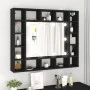 Mueble con espejo y luces LED negro 91x15x76,5 cm de vidaXL, Tocadores de baño - Ref: Foro24-833496, Precio: 78,50 €, Descuen...