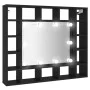 Mueble con espejo y luces LED negro 91x15x76,5 cm de vidaXL, Tocadores de baño - Ref: Foro24-833496, Precio: 78,50 €, Descuen...