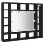 Mueble con espejo y luces LED negro 91x15x76,5 cm de vidaXL, Tocadores de baño - Ref: Foro24-833496, Precio: 78,50 €, Descuen...