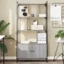 Estantería con puertas madera gris Sonoma 76,5x30x154,5 cm de vidaXL, Librerías y estanterías - Ref: Foro24-833351, Precio: 8...