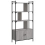 Estantería con puertas madera gris Sonoma 76,5x30x154,5 cm de vidaXL, Librerías y estanterías - Ref: Foro24-833351, Precio: 8...