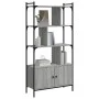 Estantería con puertas madera gris Sonoma 76,5x30x154,5 cm de vidaXL, Librerías y estanterías - Ref: Foro24-833351, Precio: 8...