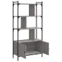 Estantería con puertas madera gris Sonoma 76,5x30x154,5 cm de vidaXL, Librerías y estanterías - Ref: Foro24-833351, Precio: 8...