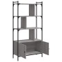 Estantería con puertas madera gris Sonoma 76,5x30x154,5 cm de vidaXL, Librerías y estanterías - Ref: Foro24-833351, Precio: 8...