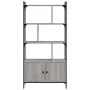 Estantería con puertas madera gris Sonoma 76,5x30x154,5 cm de vidaXL, Librerías y estanterías - Ref: Foro24-833351, Precio: 8...