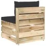 Ecksofa mit grau imprägnierten Holzkissen von vidaXL, Modulare Sofas für den Außenbereich - Ref: Foro24-3074514, Preis: 86,20...