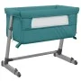 Cuna con colchón tela de lino verde de vidaXL, Cunas y camas para niños - Ref: Foro24-10300, Precio: 97,25 €, Descuento: %