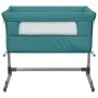 Cuna con colchón tela de lino verde de vidaXL, Cunas y camas para niños - Ref: Foro24-10300, Precio: 97,25 €, Descuento: %