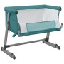 Cuna con colchón tela de lino verde de vidaXL, Cunas y camas para niños - Ref: Foro24-10300, Precio: 98,26 €, Descuento: %