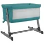 Cuna con colchón tela de lino verde de vidaXL, Cunas y camas para niños - Ref: Foro24-10300, Precio: 97,25 €, Descuento: %