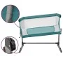 Cuna con colchón tela de lino verde de vidaXL, Cunas y camas para niños - Ref: Foro24-10300, Precio: 97,25 €, Descuento: %