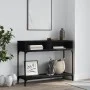 Mesa consola madera de ingeniería negra 100x30,5x75 cm de vidaXL, Mesas auxiliares - Ref: Foro24-833388, Precio: 52,78 €, Des...