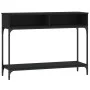 Mesa consola madera de ingeniería negra 100x30,5x75 cm de vidaXL, Mesas auxiliares - Ref: Foro24-833388, Precio: 52,78 €, Des...