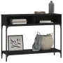 Mesa consola madera de ingeniería negra 100x30,5x75 cm de vidaXL, Mesas auxiliares - Ref: Foro24-833388, Precio: 52,78 €, Des...