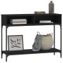 Mesa consola madera de ingeniería negra 100x30,5x75 cm de vidaXL, Mesas auxiliares - Ref: Foro24-833388, Precio: 53,43 €, Des...