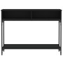 Mesa consola madera de ingeniería negra 100x30,5x75 cm de vidaXL, Mesas auxiliares - Ref: Foro24-833388, Precio: 53,43 €, Des...