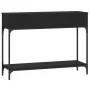 Mesa consola madera de ingeniería negra 100x30,5x75 cm de vidaXL, Mesas auxiliares - Ref: Foro24-833388, Precio: 52,78 €, Des...