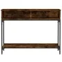 Konsolentisch aus geräucherter Eichenholz-Technikholz 100x30,5x75 cm von vidaXL, Seitentische - Ref: Foro24-833390, Preis: 50...