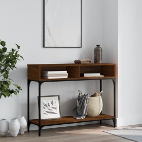 Mesa consola madera de ingeniería marrón roble 100x30,5x75 cm de vidaXL, Mesas auxiliares - Ref: Foro24-833392, Precio: 50,88...