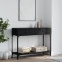Mesa consola madera de ingeniería negra 100x34,5x75 cm de vidaXL, Mesas auxiliares - Ref: Foro24-833393, Precio: 77,44 €, Des...