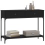 Mesa consola madera de ingeniería negra 100x34,5x75 cm de vidaXL, Mesas auxiliares - Ref: Foro24-833393, Precio: 77,44 €, Des...