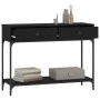 Mesa consola madera de ingeniería negra 100x34,5x75 cm de vidaXL, Mesas auxiliares - Ref: Foro24-833393, Precio: 81,18 €, Des...