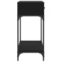 Mesa consola madera de ingeniería negra 100x34,5x75 cm de vidaXL, Mesas auxiliares - Ref: Foro24-833393, Precio: 77,44 €, Des...