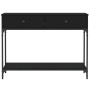 Mesa consola madera de ingeniería negra 100x34,5x75 cm de vidaXL, Mesas auxiliares - Ref: Foro24-833393, Precio: 77,44 €, Des...