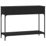 Mesa consola madera de ingeniería negra 100x34,5x75 cm de vidaXL, Mesas auxiliares - Ref: Foro24-833393, Precio: 81,18 €, Des...